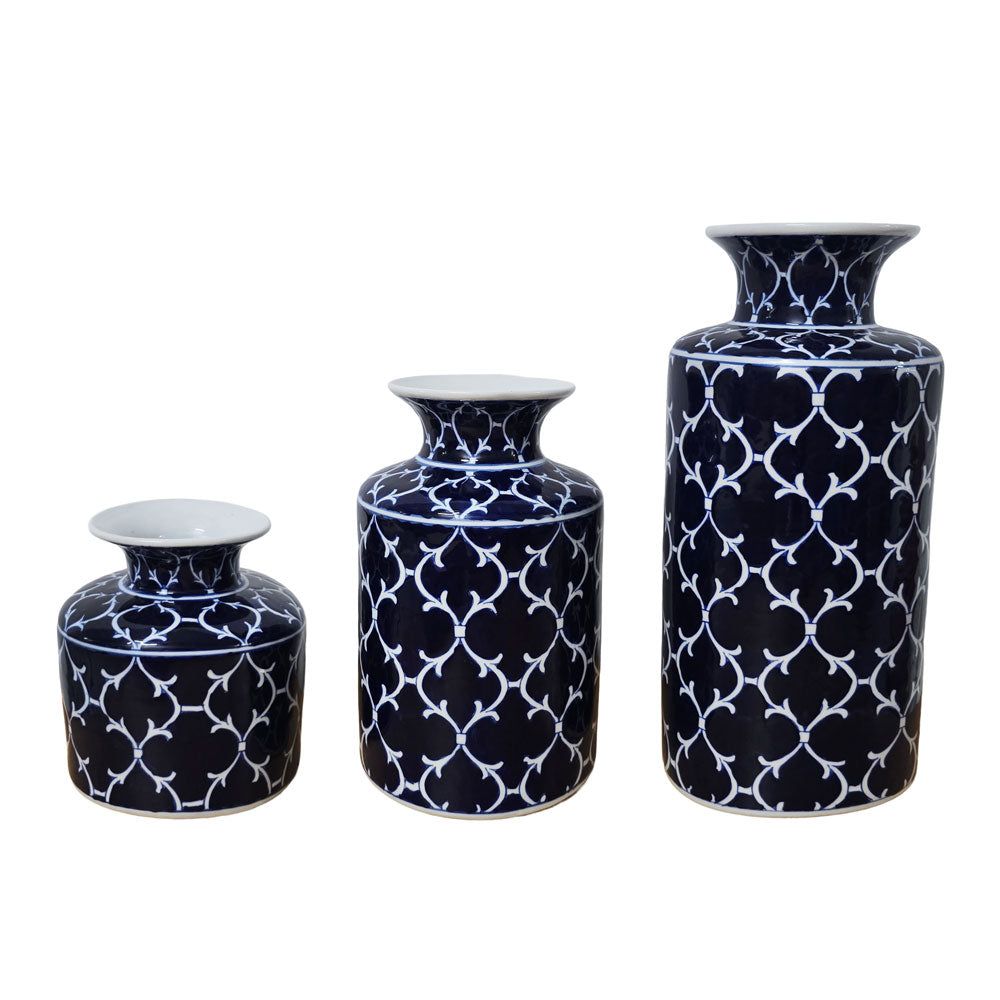 Blue Ceramic Flower Vase #V162