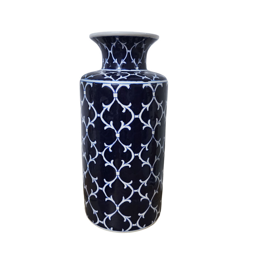 Blue Ceramic Flower Vase #V162