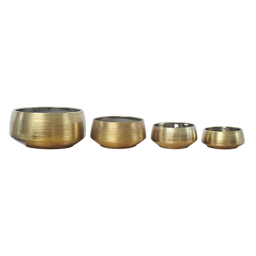 Metallic Round Golden Vase #V167