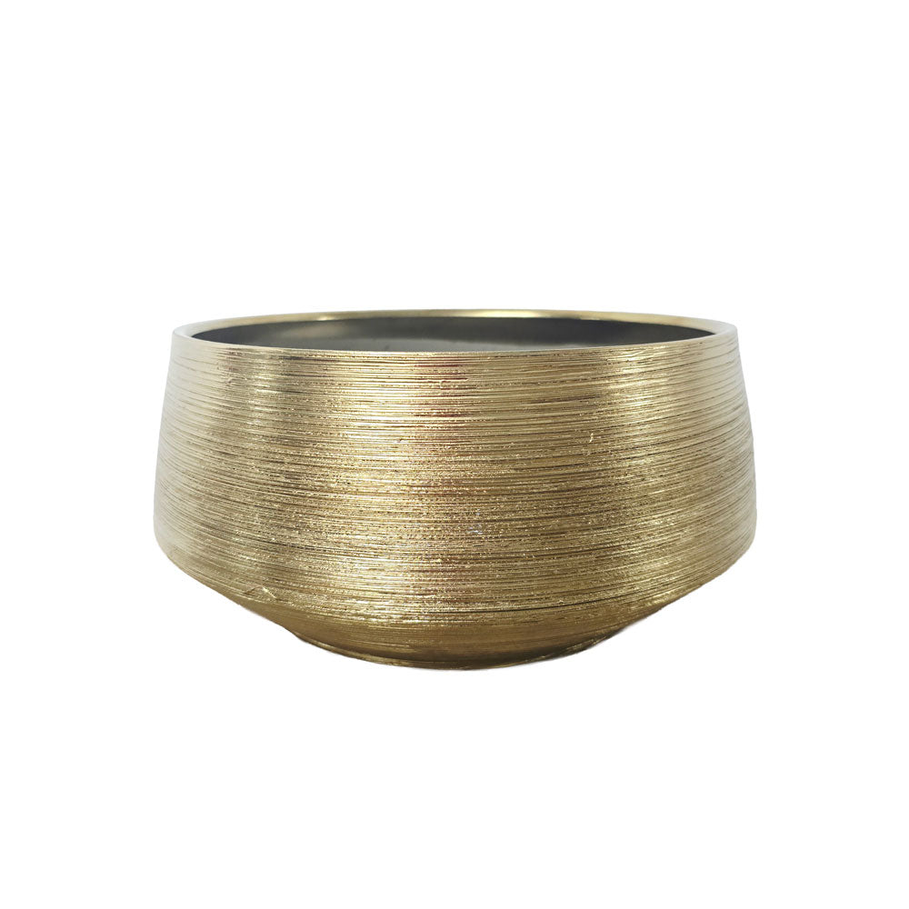 Metallic Round Golden Vase #V167