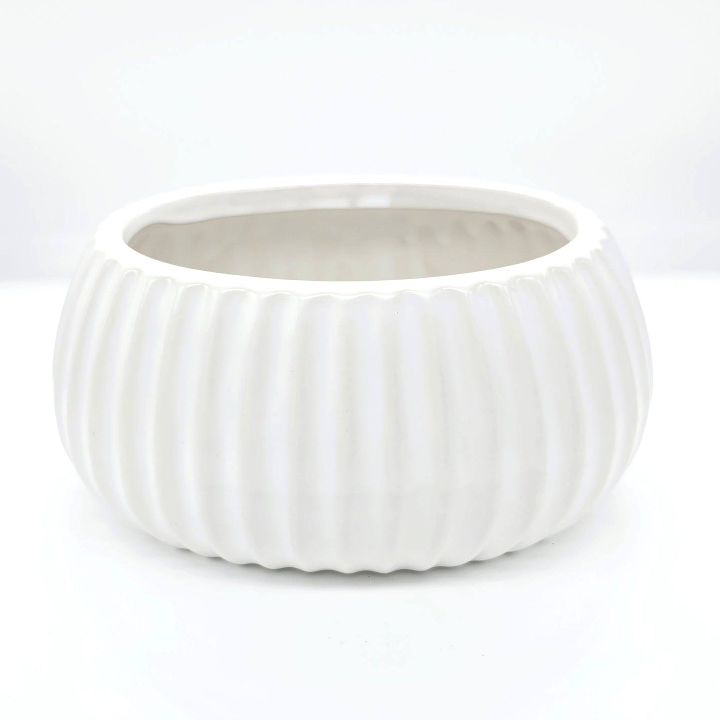 Ceramic Ribbed Bowl Pot #V21