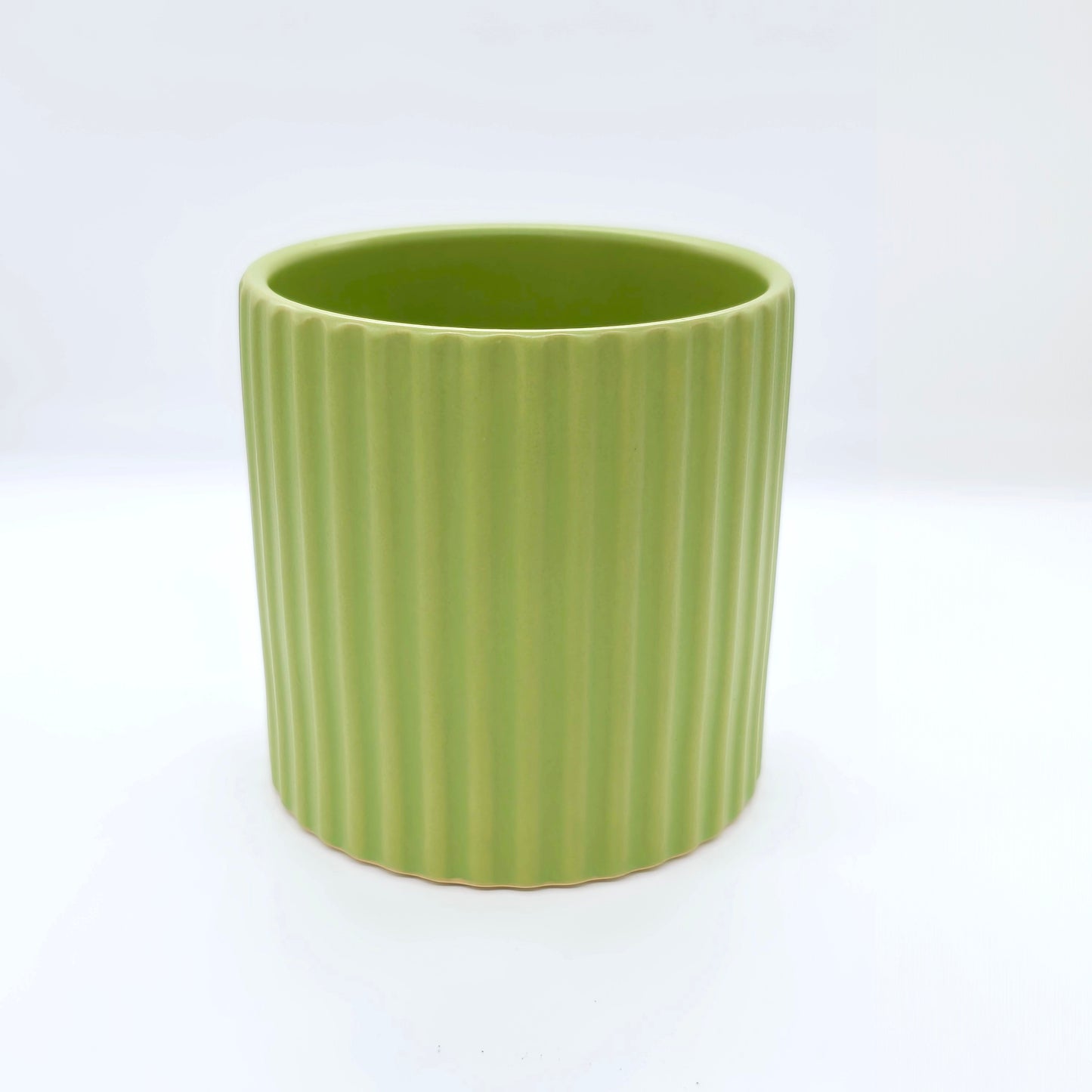 Ribbed Ceramic Pot #V9