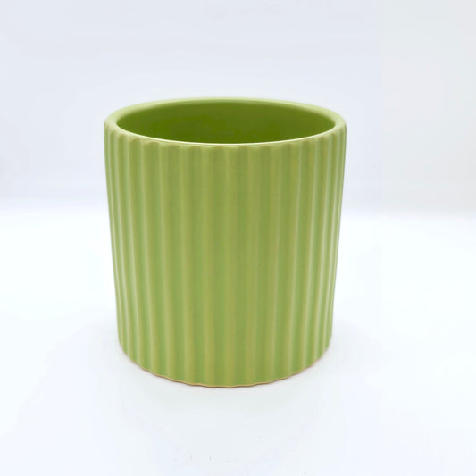 Ribbed Ceramic Pot #V9