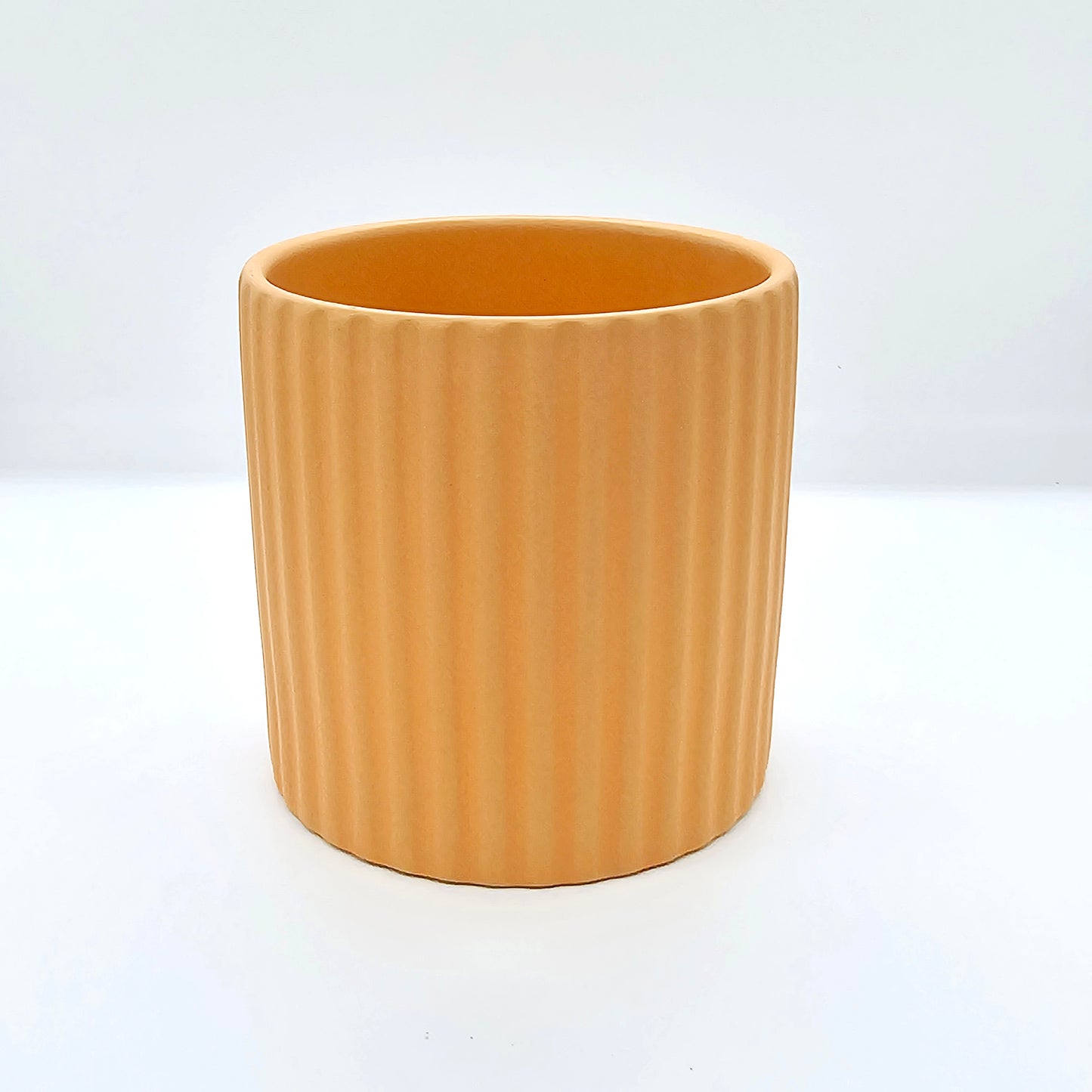 Ribbed Ceramic Pot #V9